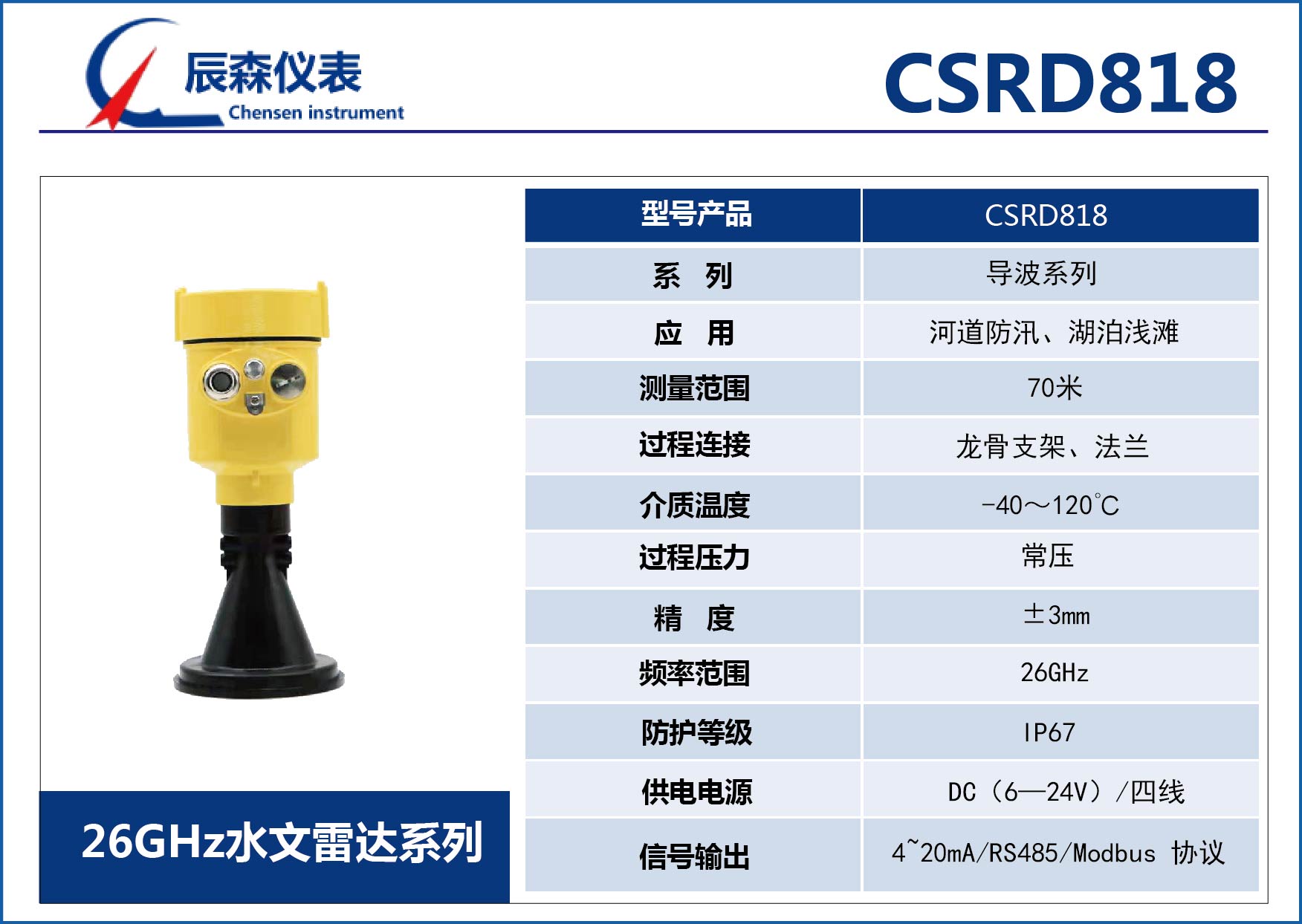 水文雷達(dá)物位計(jì)CSRD818